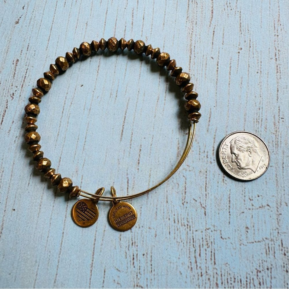 Alex And Ani Gold Beaded Thin Bracelet‎
